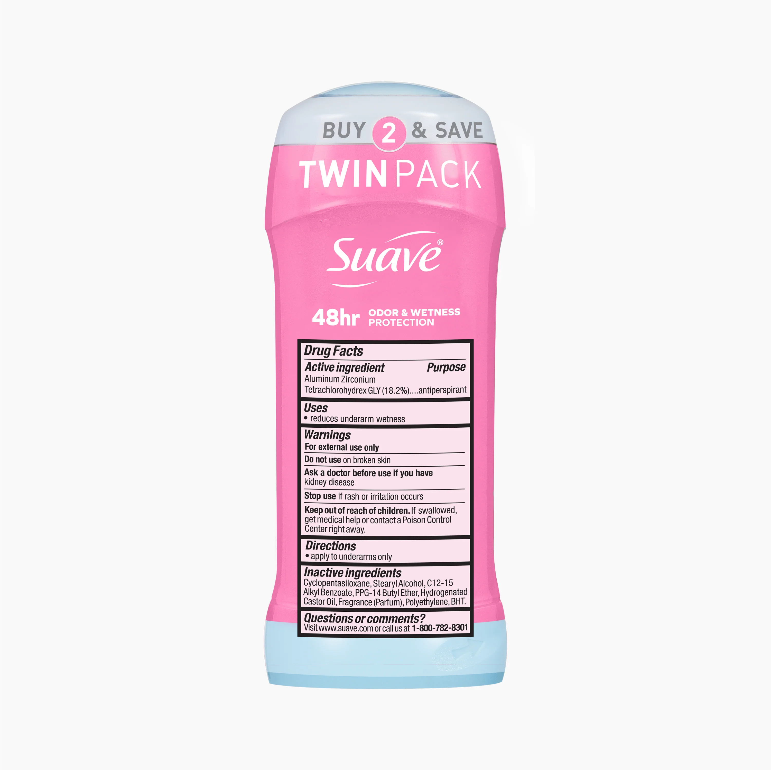 Solid Powder Powder Invisible Solid Antiperspirant Deodorant Stick - Suave Brands Co.