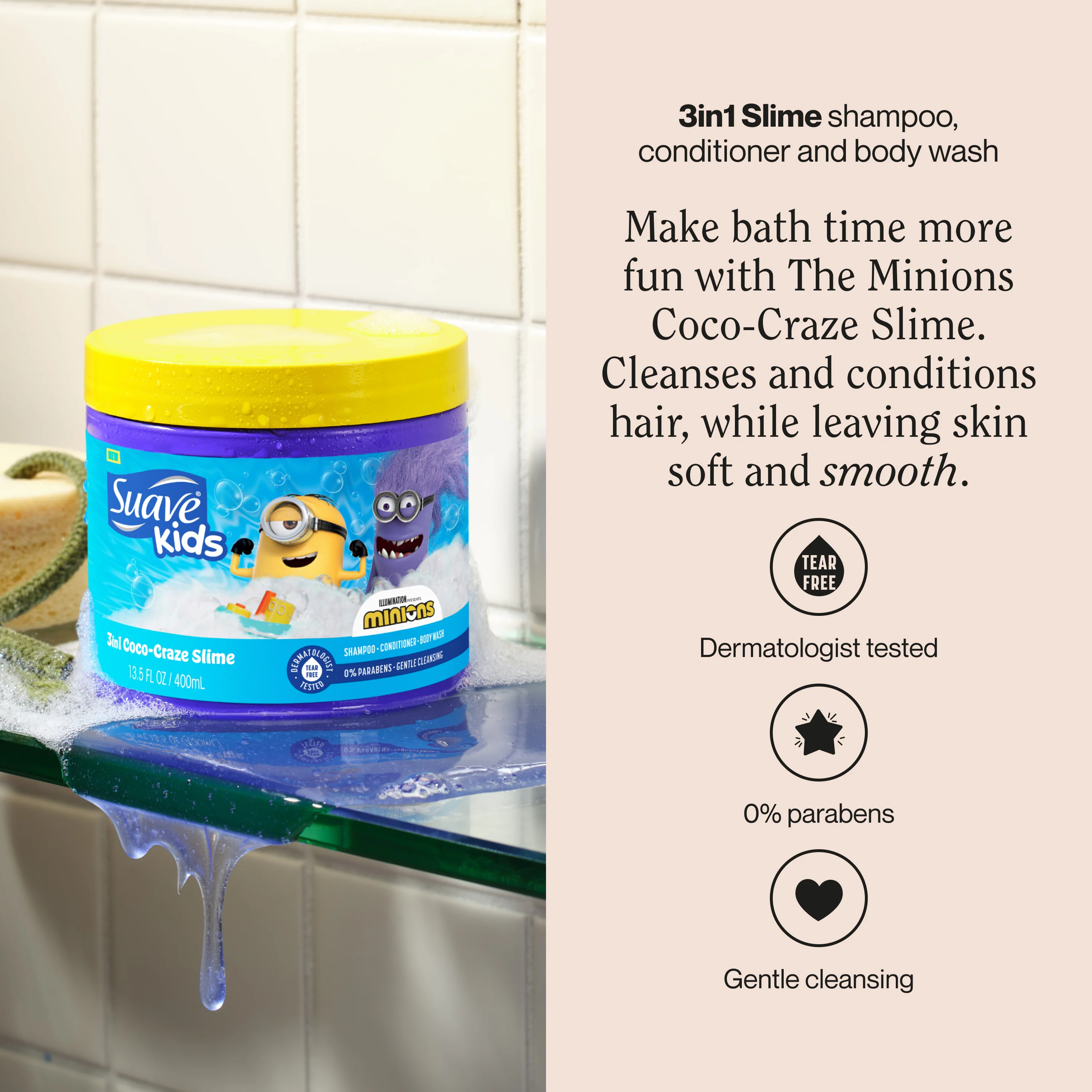 Coco-Craze Slime 3-In-1 Shampoo, Conditioner, And Body Wash - Suave ...